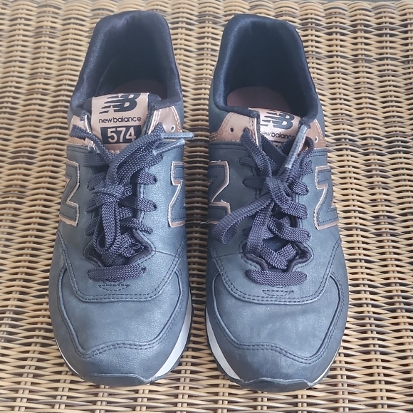 New Balance Encap 574 Charcoal sparkle copper sneaker - Picture 1 of 8